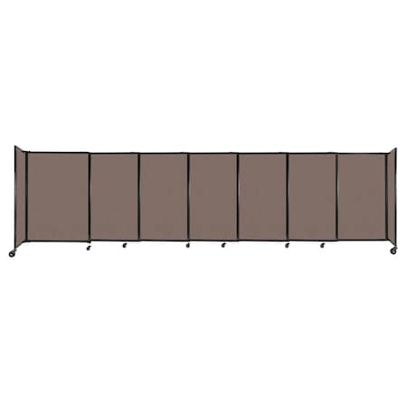 Versare StraightWall Sliding Portable Partition 15'6" x 4' Latte Fabric 1448713
